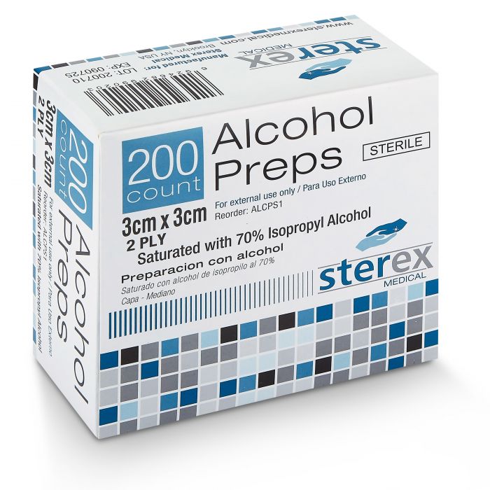 Sterile Alcohol Prep Pads (Packs of 200)